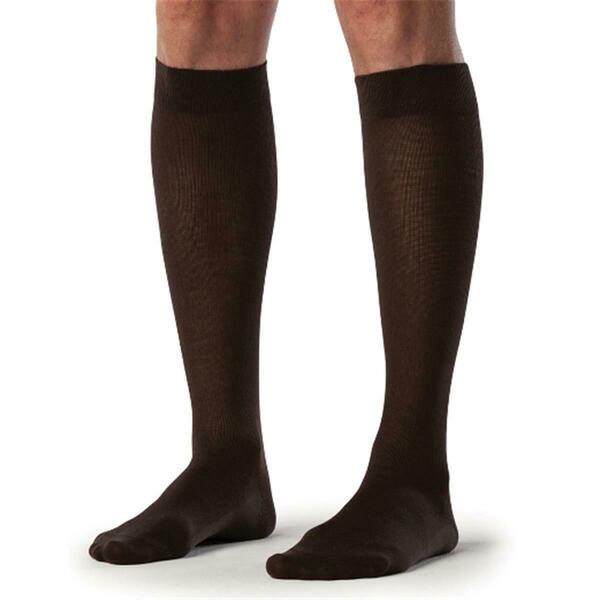 Sigvaris Sea Island Cotton 20-30mmHg Mens Closed Toe- Calf Socks - Black- Long Large 222CLLM99